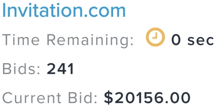 Buying domains at auction